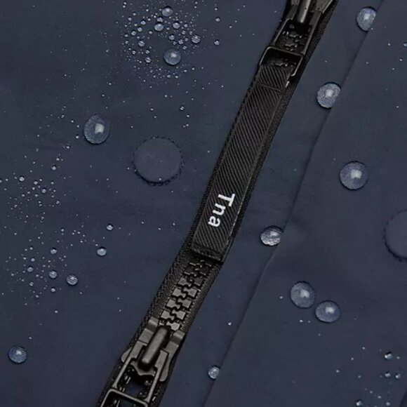 Aritzia TNA The Powder Dri Parka Long - Waterproof Windproof Down Parka Navy M - Picture 11 of 12